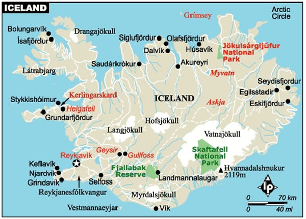 carte de islande