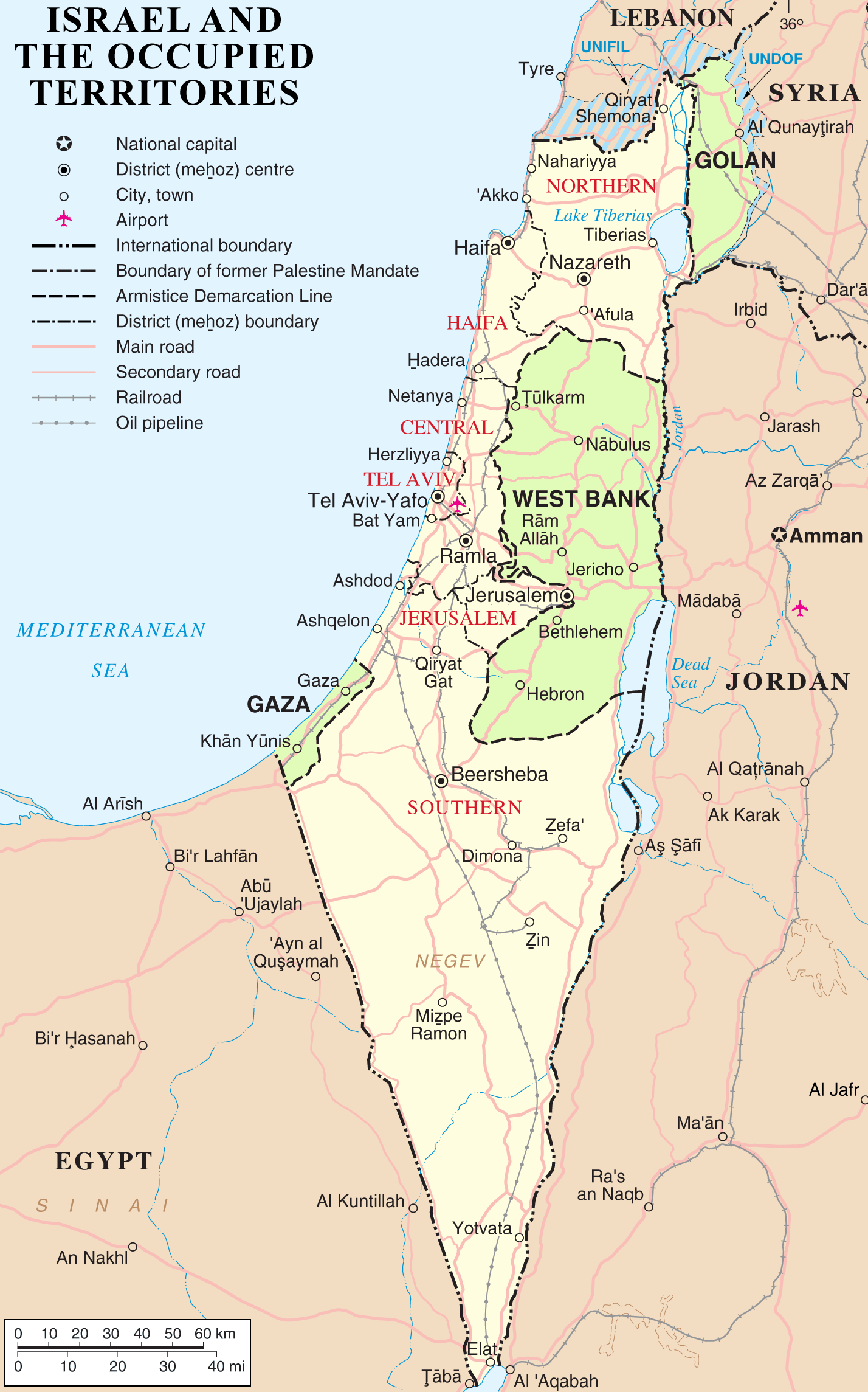 carte de israel