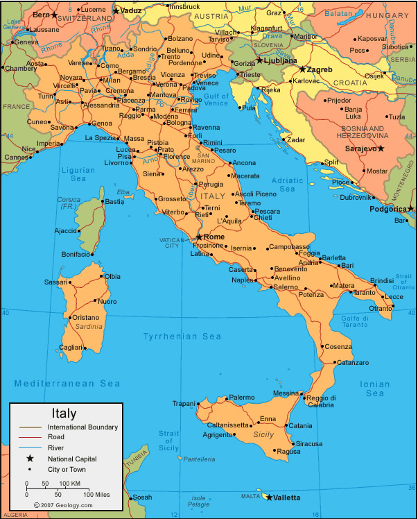 carte de italie