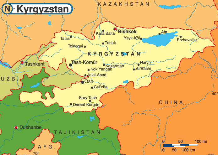 carte de kirghizistan