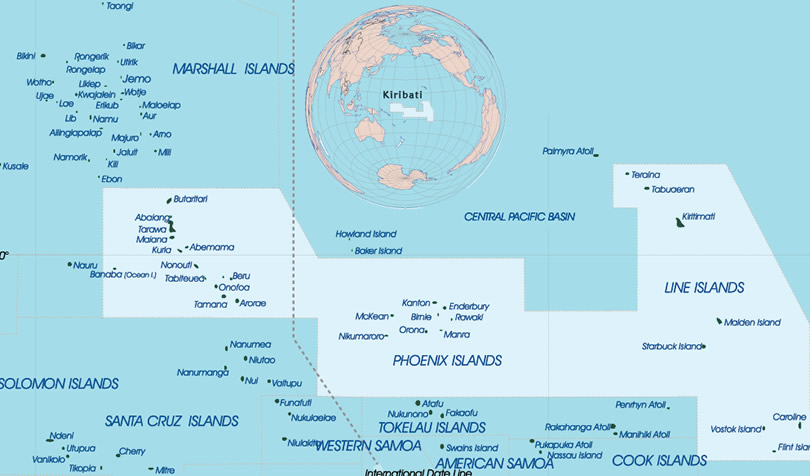 Carte de Kiribati