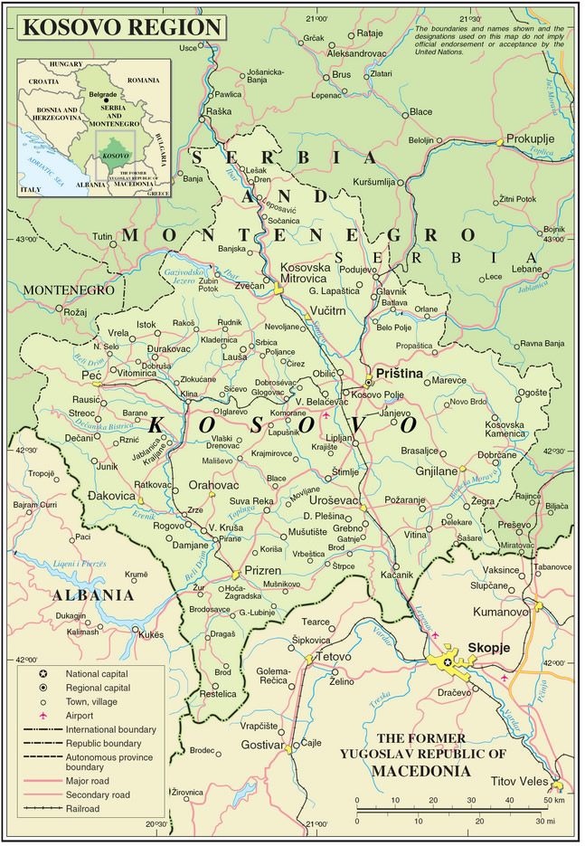 Carte de Kosovo