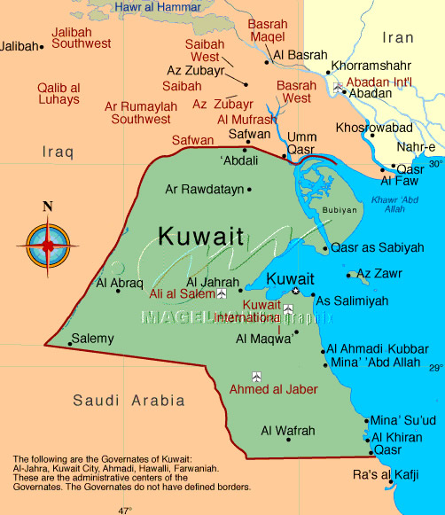 Carte de Koweit