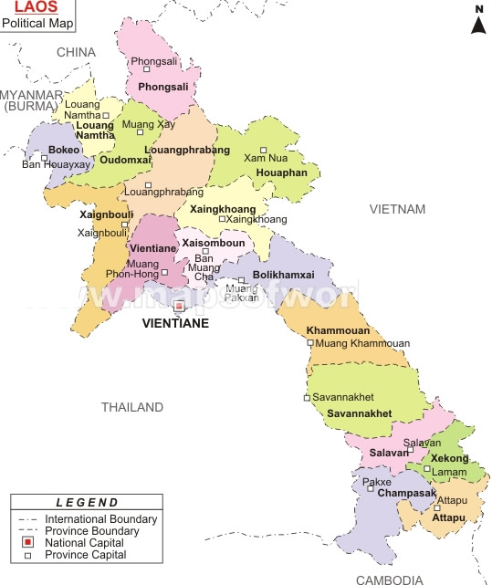 Carte de Laos