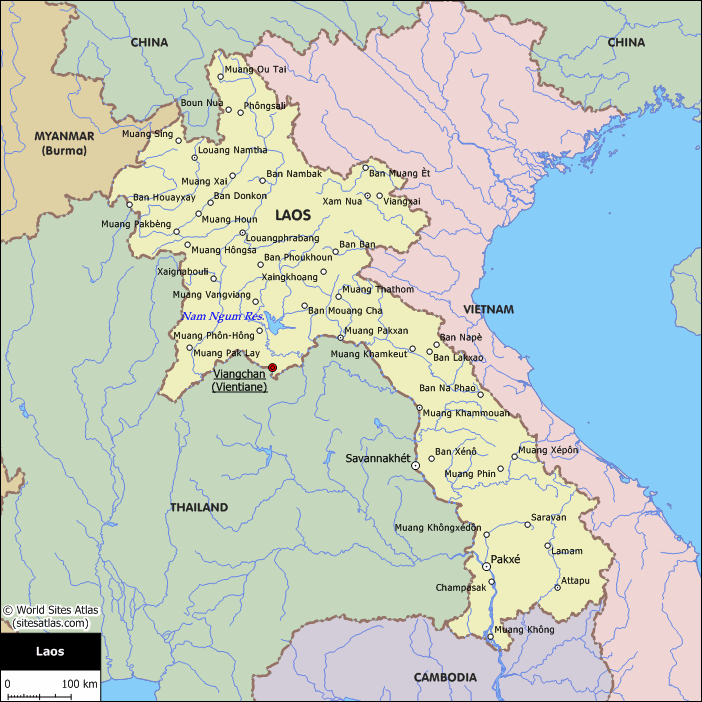 Laos carte
