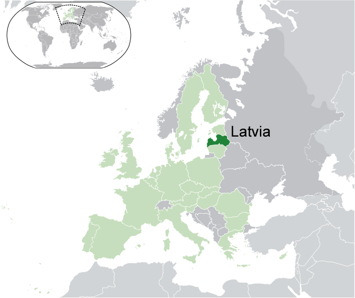 ou se trouve lettonie