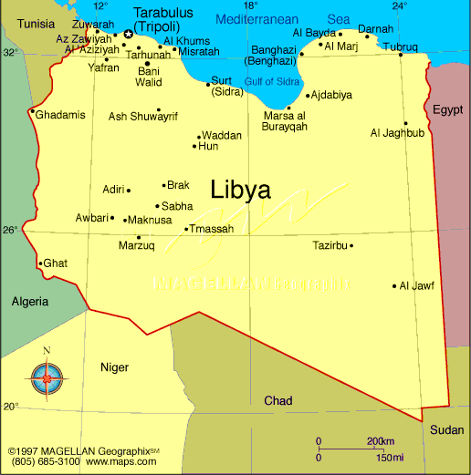 carte de libye