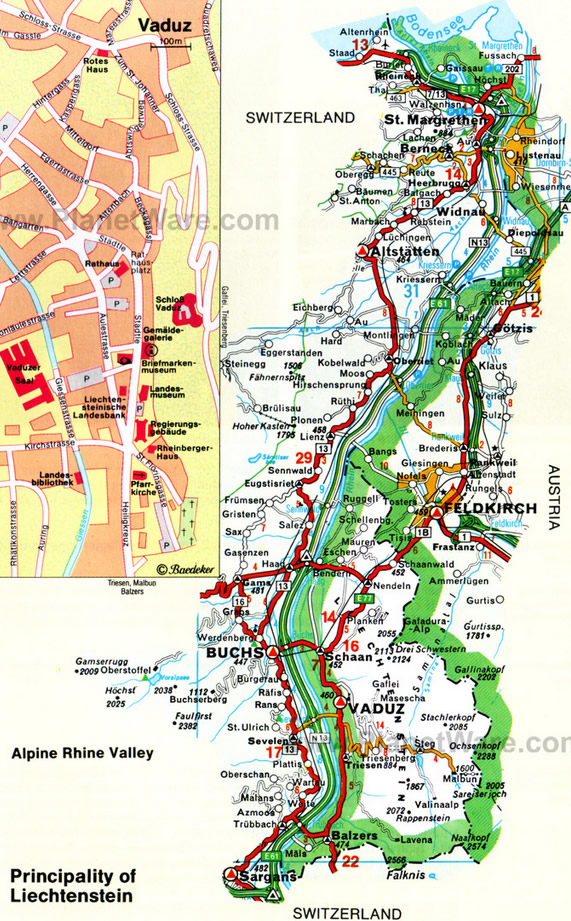 Carte de Liechtenstein