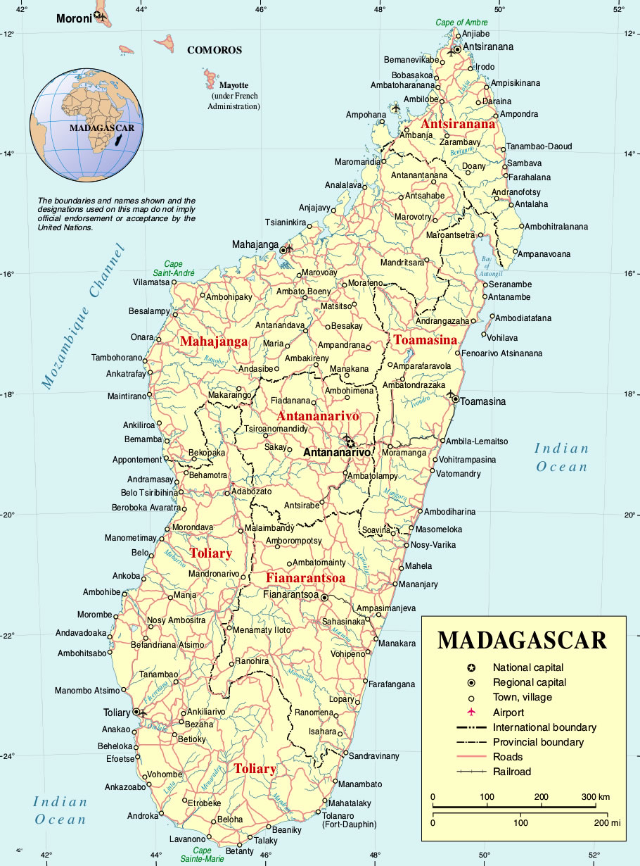 carte de madagascar