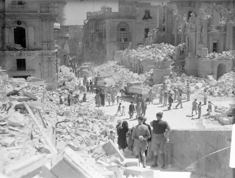 bombe Dommage Malte 1942