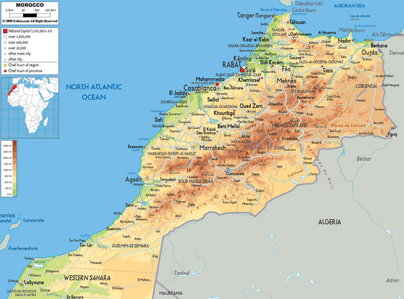 Carte de Maroc