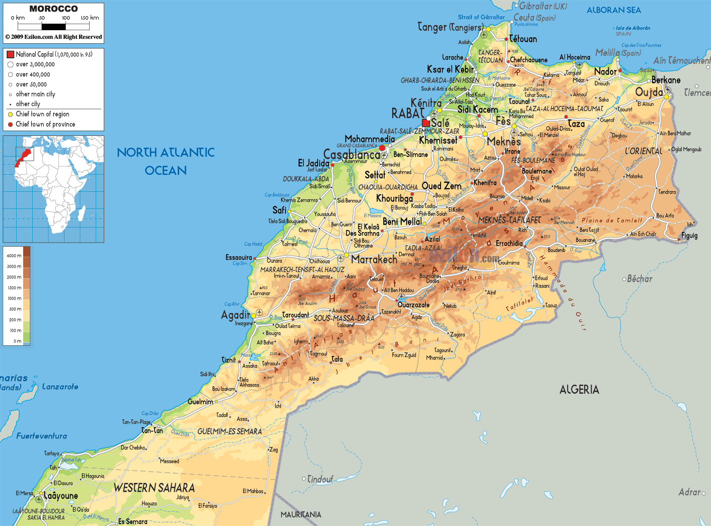 Maroc carte