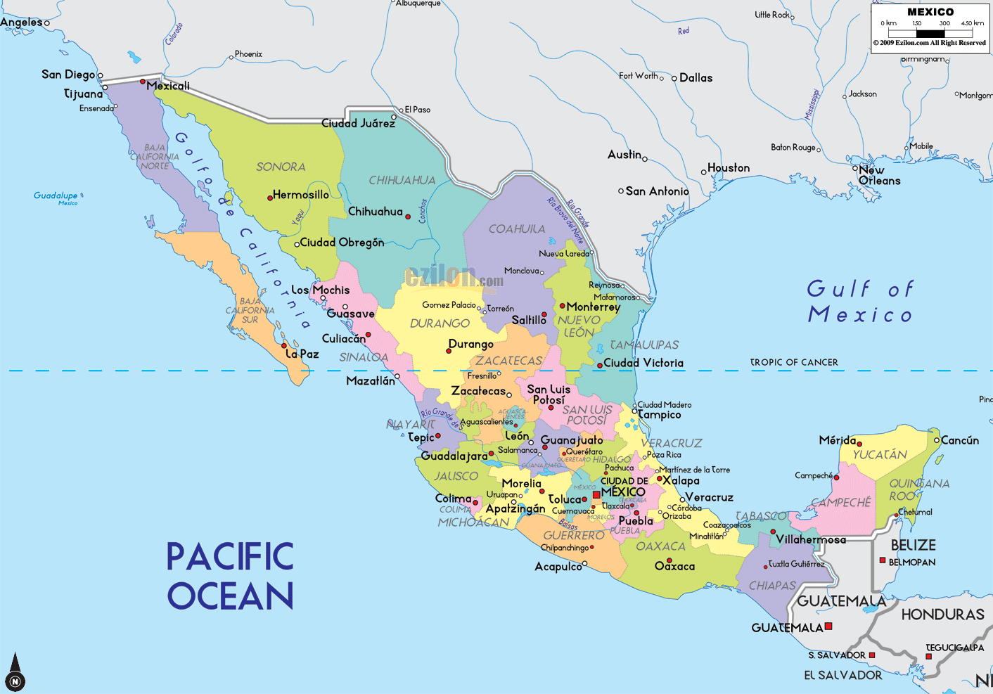 carte de Mexique