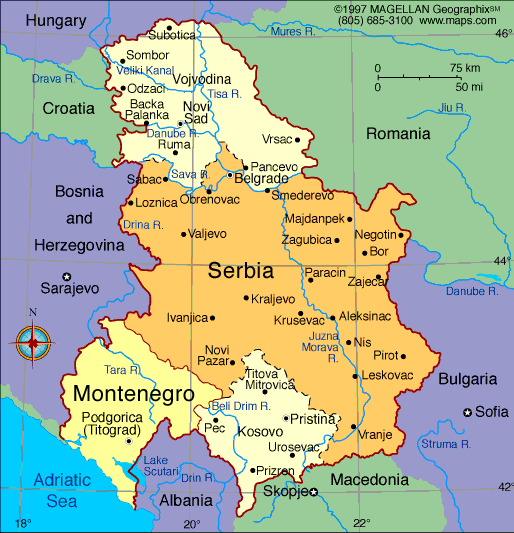 carte de Montenegro