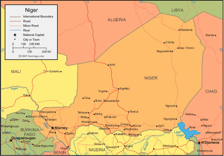 Carte de Niger