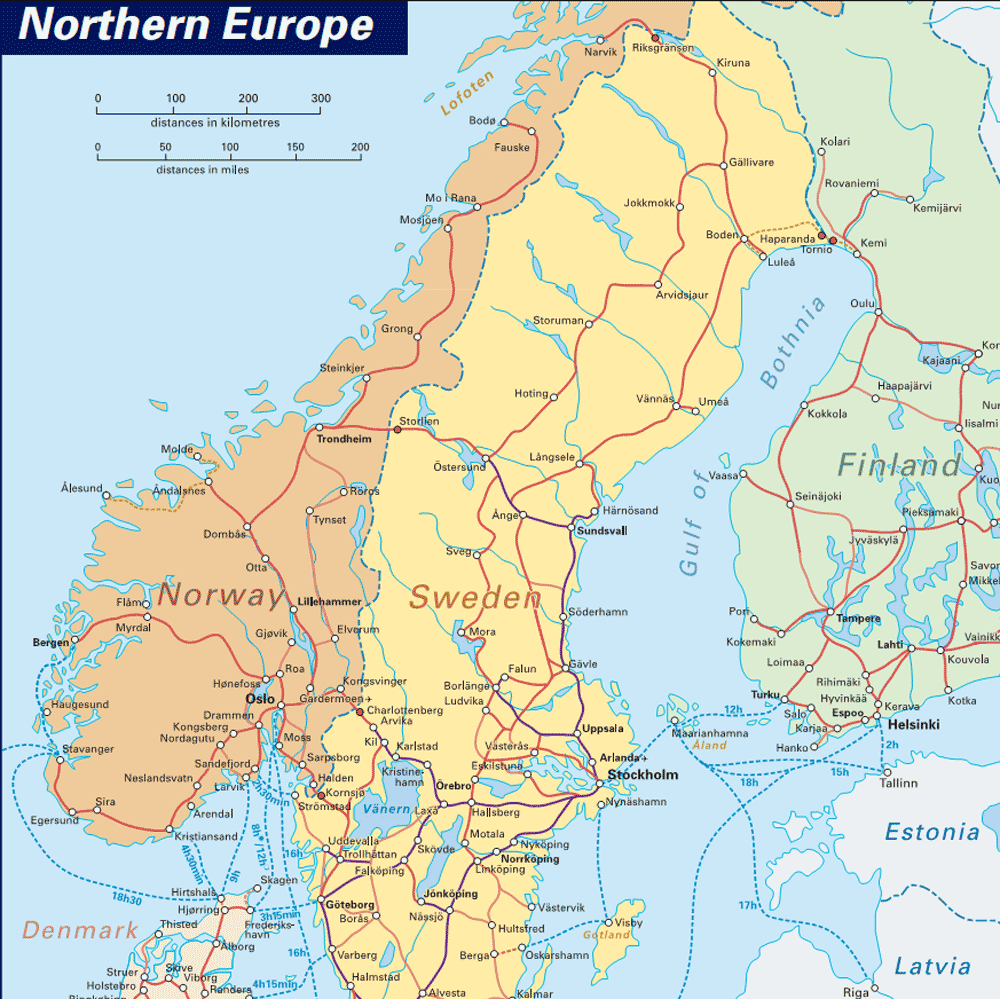 carte de Norvege