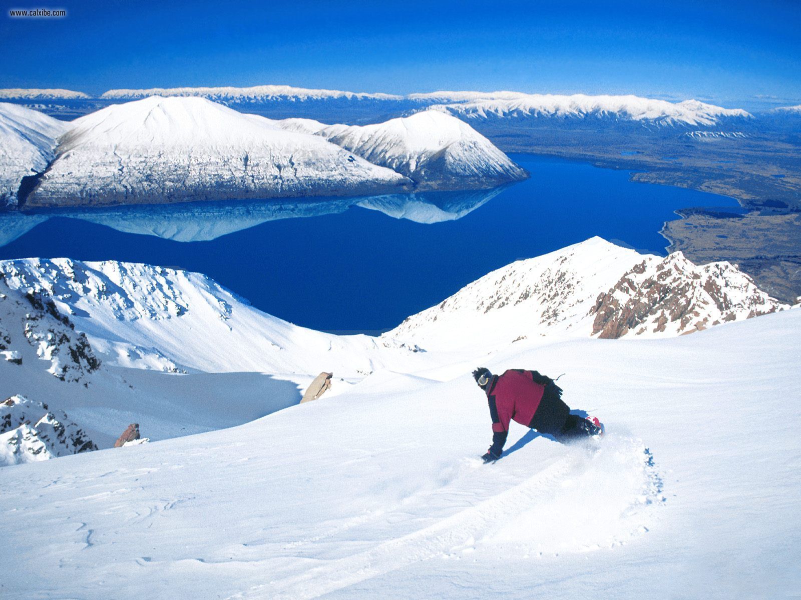 blue Lac skiing Nouvelle Zelande