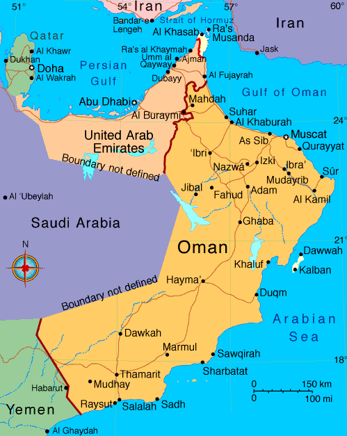 carte de Oman