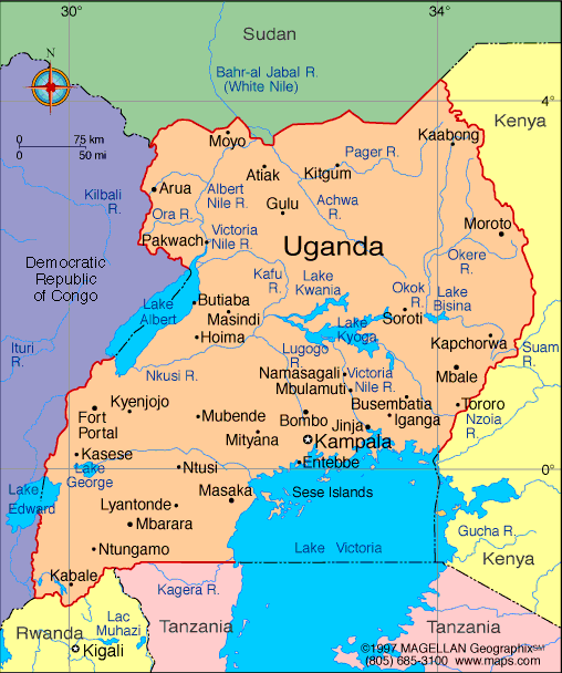 carte de Ouganda