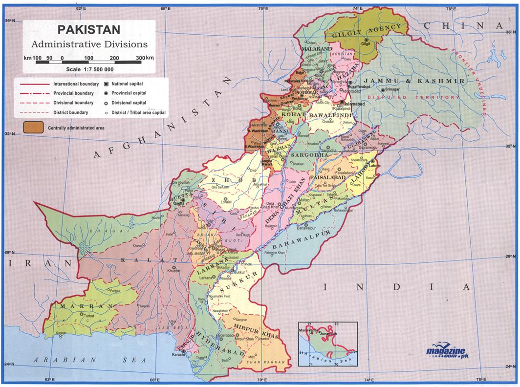 carte de pakistan