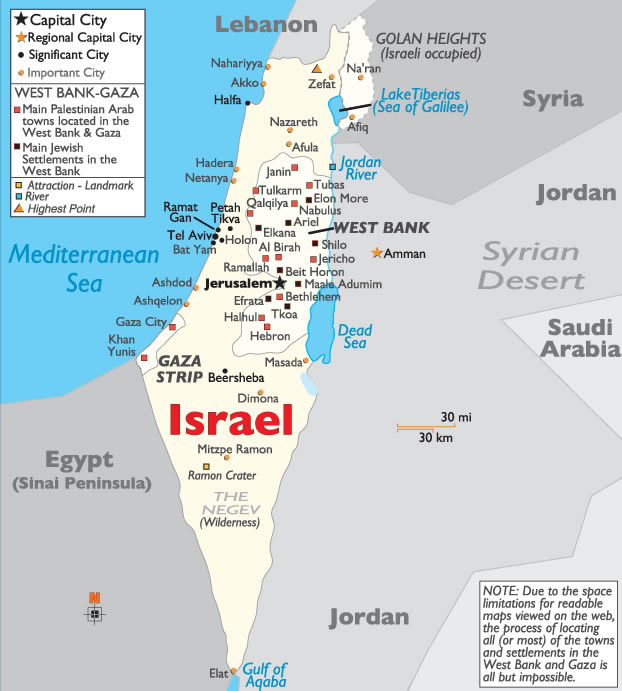 Carte de Palestine