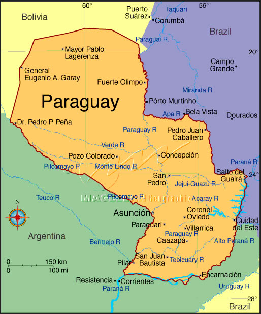 Carte de Paraguay