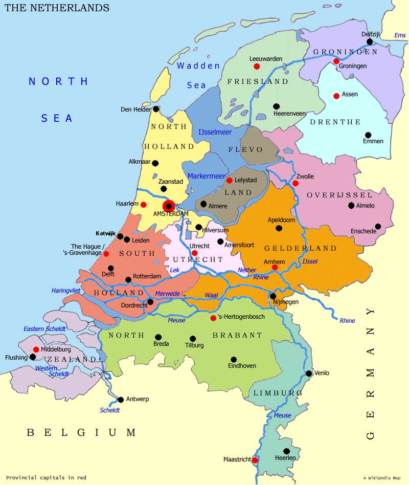 politique carte de pays bas