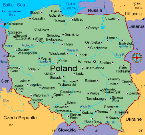 carte de Pologne