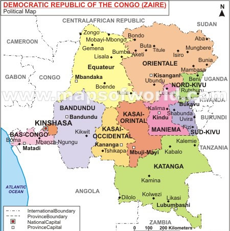 carte de democratic republic de congolais