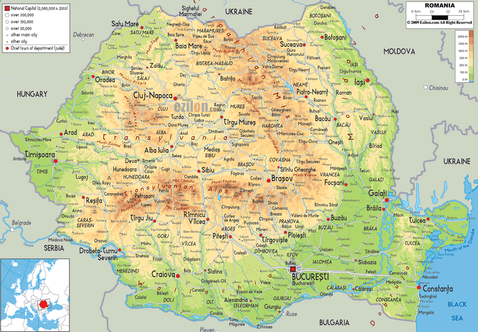 carte de Roumanie