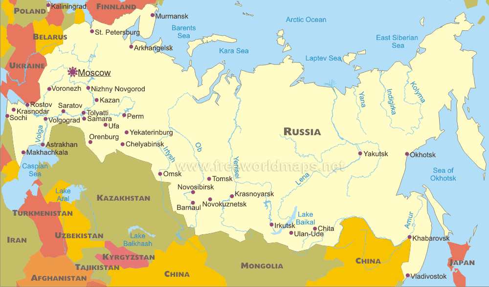 carte de russie