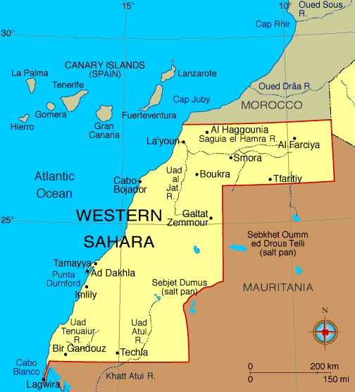 Sahara Occidental carte