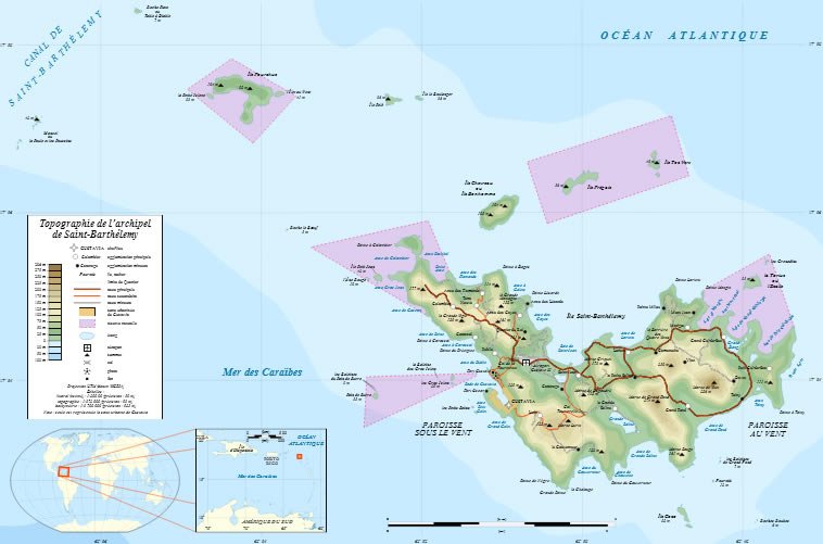 Carte de Saint Barthelemy