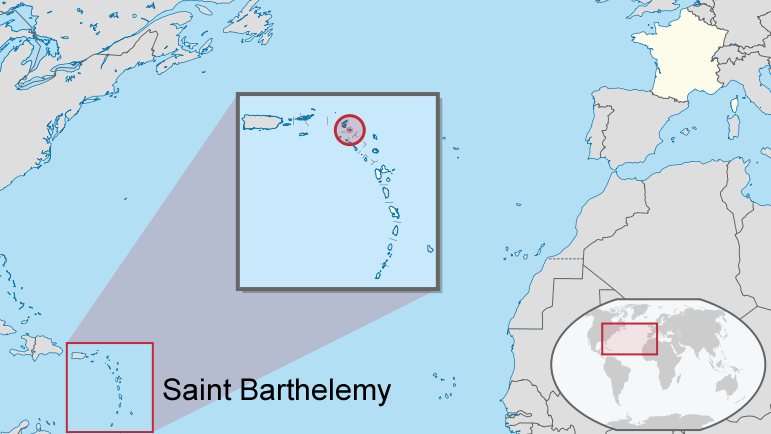 ou se trouve Saint Barthelemy