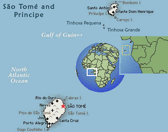 carte de Sao Tome et Principe