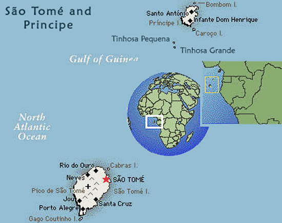 Carte de Sao Tome et Principe