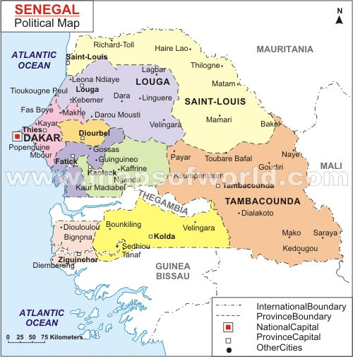 carte de Senegal