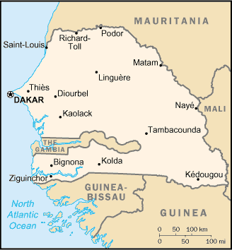 Senegal carte