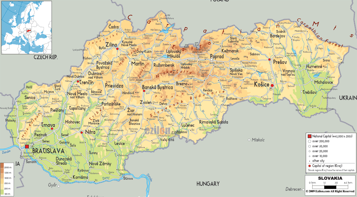 carte de Slovaquie