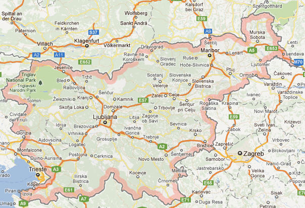 carte de Slovenie