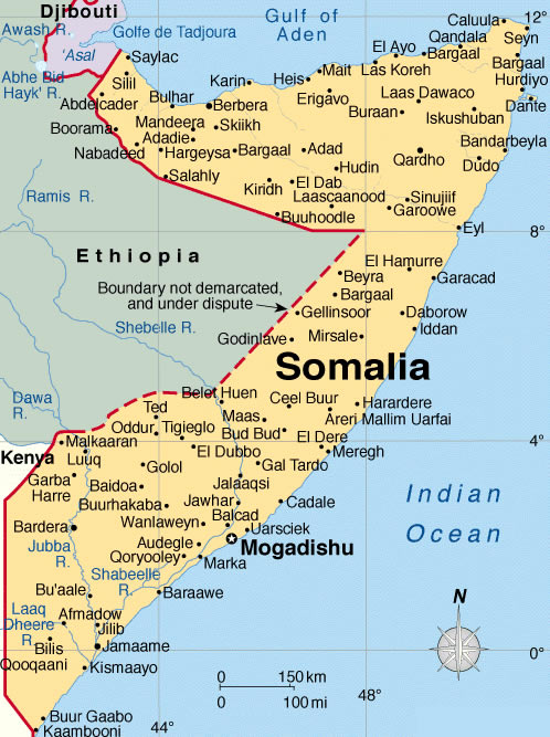 Carte de Somalie