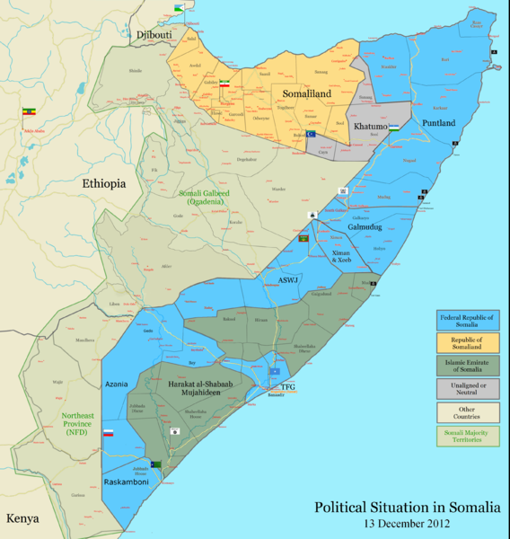 Somalie carte
