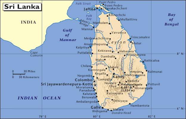 Sri Lanka carte