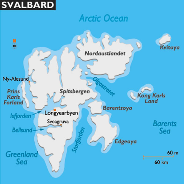 Carte de Svalbard