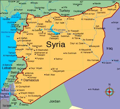 carte de Syrie