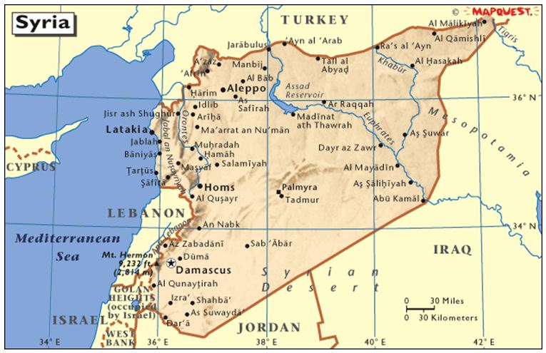 Syrie carte