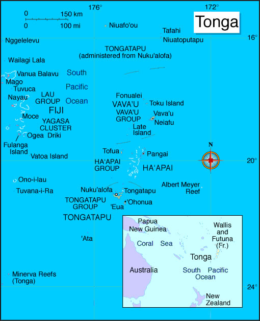 Carte de Tonga