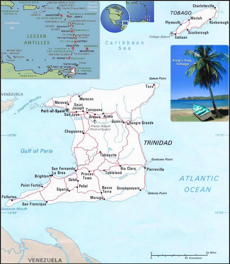 Carte de Trinite et Tobago