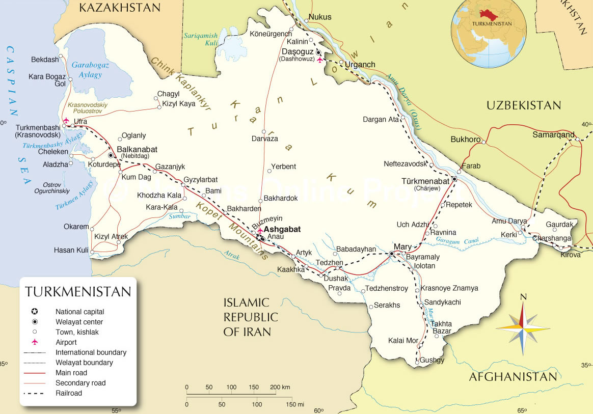 turkmenistan carte