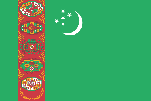 Turkmenistan drapeau